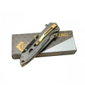 Chongming Cm84 Çakı Titanyum Gold 20 Cm Manuel, Kemerlikli