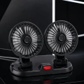 Çift Başlıklı Araç İçi USB Vantilatör Soğutucu Fan