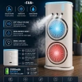 Çift Başlıklı Sprey Fan Nemlendirici Ve Renkli Led Işıklı Beyaz