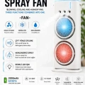 Çift Başlıklı Sprey Fan Nemlendirici Ve Renkli Led Işıklı Beyaz