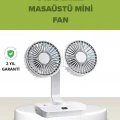 Çift Kafalı Masaüstü ve Duvar Tipi Sessiz USB Şarjlı Fan