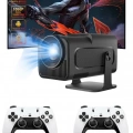 Çift Kollu Game Box Projeksiyon Cihazı Kumandalı Android Tv Dahili Hoparlör Yeni Nesil