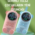 Çocuklar Için Kamp Yürüyüş El Telsizi Şarj Edılebılır 3km Menzil Pembe