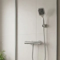 Çok Fonksiyonlu Siyah El Duşu Seti Spiral Hortum ve Duş Askısı Banyo Duş Başlığı