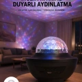 Çok Renkli Projektör Lamba Disko Topu Gece Lambası Kablosuz