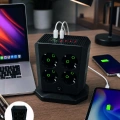 Çoklu Priz 8 Çıkışlı 4 USB 2 Type-C Anahtarlı Dikey Priz Kulesi