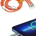 Çoklu Şarj Kablosu USB Type-C İOS Uyumlu 120W Hızlı Şarj Kablosu