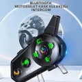 D2-6x 1000m Mesafeli 6 Kanallı İntercom Bluetooth Motosiklet Kask Kulaklığı İntercom Kulaklık