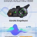 D2-6x 1000m Mesafeli 6 Kanallı İntercom Bluetooth Motosiklet Kask Kulaklığı İntercom Kulaklık