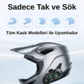 D2-6x 1000m Mesafeli 6 Kanallı İntercom Bluetooth Motosiklet Kask Kulaklığı İntercom Kulaklık