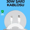 Dayanıklı TPE Lightning Kablo – 30W Hızlı Şarj ve Veri Transferi