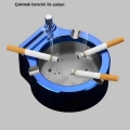 Dekoratif Çakmaklı Küllük Kolay Temizlenebilir Metal Yeni Nesil