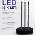 Dekoratif Ortam Aydınlatması RGB LED 10’lu Çubuk Seti