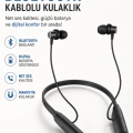 Dijital Batarya Göstergeli Bluetooth Özellikli Boyun Askılı Kulaklık