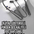 Dijital Batarya Göstergeli Bluetooth Özellikli Boyun Askılı Kulaklık
