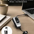 Dijital Ekranlı Bluetooth Kulaklık – Titreşimli Bildirim, 25 Saat Kullanım Yeni Nesil