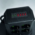 Dikey Priz Kulesi 8 AC Priz 4 USB 2 Type-C Çocuk Korumalı Güç Dağıtıcı