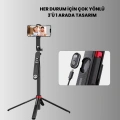 Dikey ve Yatay Çekim Destekli Selfie Stick Tripod