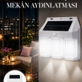 Dış Mekan Solar Duvar Lambası – 120° Hareket Algılama, 3 Işık Modu Yeni Nesil