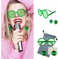 HERŞEYTREND Disko Toplu Küpeli Parti Gözlüğü Yeşil Renk