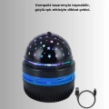 Döner Galaxy Projektör Gece Lambası – Ay ve Yıldız Işıklı Atmosfer Lamba, USB Bağlantılı