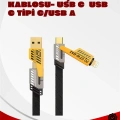 Dönüştürülebilir 4 Başlıklı Hızlı Şarj Kablosu – 1.2m, 65W, Dayanıklı ve Esnek Tasarım