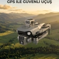Ekranlı Kumandalı GPS Drone Çift Kameralı Katlanabilir Hava Aracı