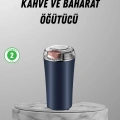 Elektrikli Kahve ve Baharat Öğütücü – Güçlü Motor, Paslanmaz Çelik Gövde, Kolay Temizlik