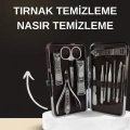 Elektrikli Manikür Pedikür Seti İkili Set 12 Parça Tırnak Bakımı Törpü Protez Çıkarma