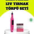 Elektrikli Manikür Pedikür Törpü Seti 6 Başlıklı