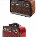 Eskitme Nostalji Tasarımlı Bluetoothlu Nostalji Radyo Ahşap Nostaljik Görünümlü