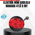 Ev ve Ofis İçin 5 Metre Kablolu 4 Priz Makarası