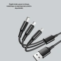 Evrensel 3 Başlıklı Şarj Kablosu – iPhone Huawei Samsung İçin