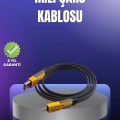 Evrensel Uyumluluklu Dayanıklı Metal Başlıklı Hızlı Şarj Kablosu