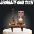 Eyfel Kuleli Kum Saati Dekoratif Hediyelik Eşya Retro Eyfel Kulesi