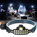 Fithome W690 7 Aydınlatma Modlu Xpe Cob  Led Sensörlü Dahili Pilli Usb Şarj Edilebilir Kafa Feneri