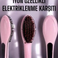 Fön Tarağı Saç Düzleştirici Sıkı Dişli Isı Ayarlı Elektriklenme Karşıtı