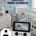 Gece Görüşlü Güvenli Bebek Monitörü 720P HD Görüntü Yeni Nesil