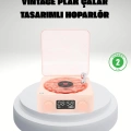 Gece Lambası Stereo Bluetooth Hoparlör Dijital Saat Su Dalgası Efektli 3-ü-1 Cihaz