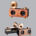 Gramafon Tasarımlı Bluetooth Hoparlör 3D Ses Teknolojili Çok Fonksiyonlu