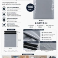 Gri Cepsiz Küçük Boy Kargo Poşeti 24x30+5 Cm 100 Adet