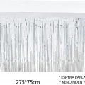 Gümüş Metalize Masa Eteği 275x75 Cm – Kendinden Yapışkanlı