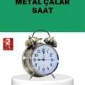 Gümüş Renkli Sessiz Işıklı Dekoratif Masa Üstü Çalar Saat Alarmlı