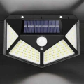 Güneş Enerjili Bahçe Aydınlatma Lambası Solar 100 Led Lamba