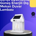 Güneş Enerjili Hareket Sensörlü Duvar Lambası