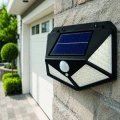 Hareket Sensörlü Güneş Enerjili Duvar Lambası Dış Mekan İçin Güçlü LED Aydınlatma