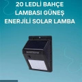 Hareket Sensörlü Solar Lamba | 120° Algılama Açısı, 3-4 Metre Mesafe, Suya Dayanıklı LED