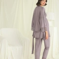 HERŞEYTREND  Dantelli Hamile Lohusa 3lü Pijama Takımı