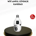 HERŞEYTREND 1080P WiFi Ampul Kamera Uzaktan Erişimli Hareket Sensörlü Gece Görüşlü
