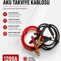 HERŞEYTREND 1200 Amper Akü Takviye Kablosu 2 Metre Bakır Uçlu